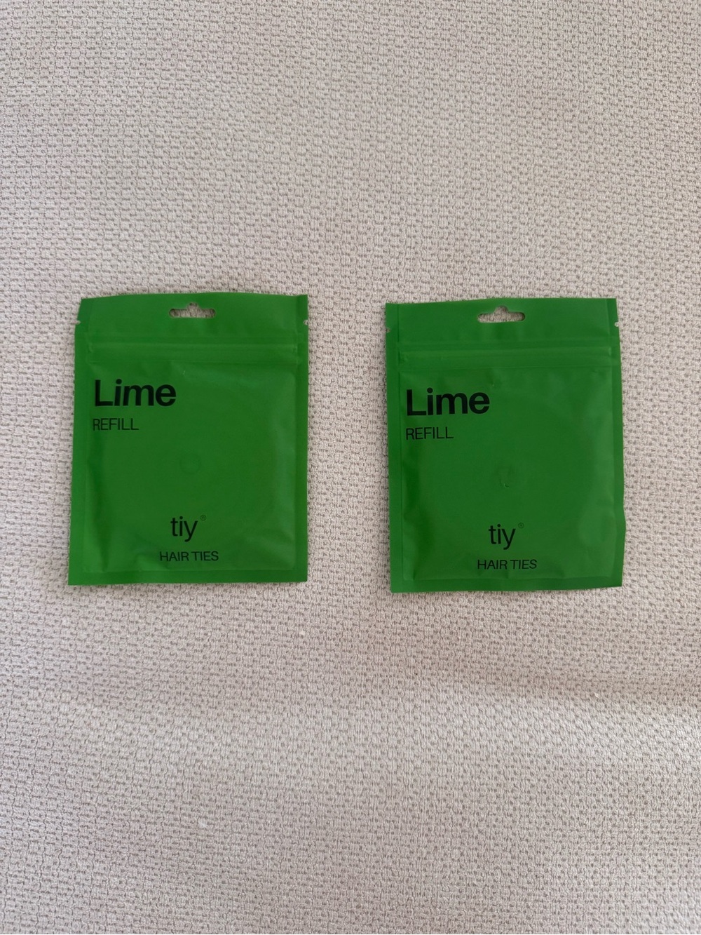 Lime Refill Hair Ties (2 Packs) - Bright Green